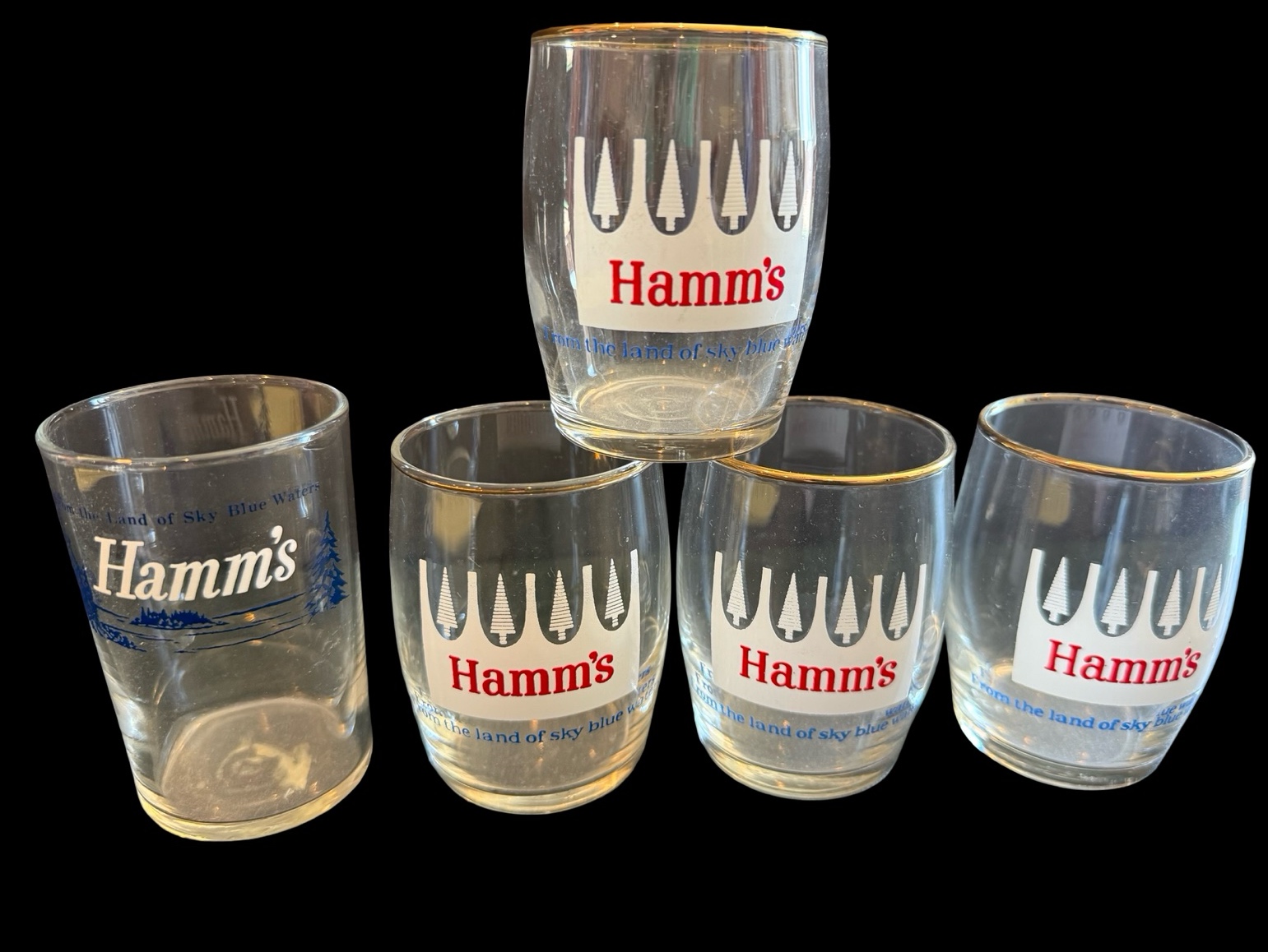 Vintage Hamms Collectible Beer Glasses