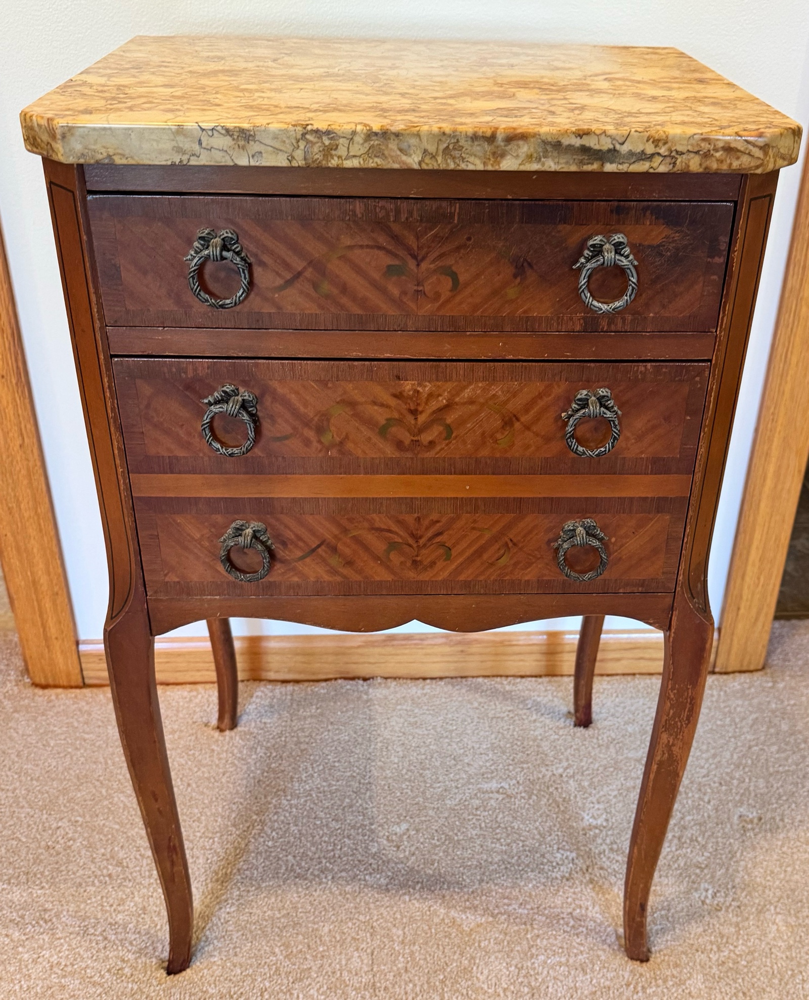 Antique French Louis XV Style Bedside Table