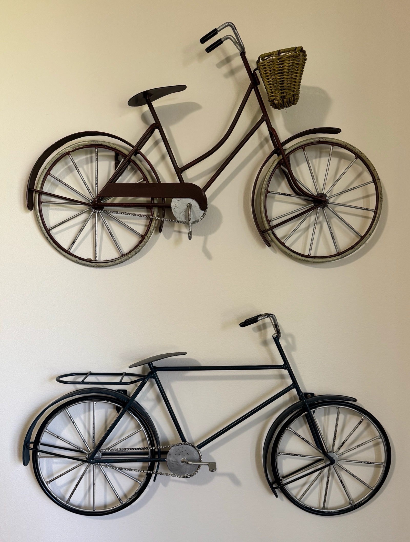 Dual Decorative Wrought Iron Bicycles