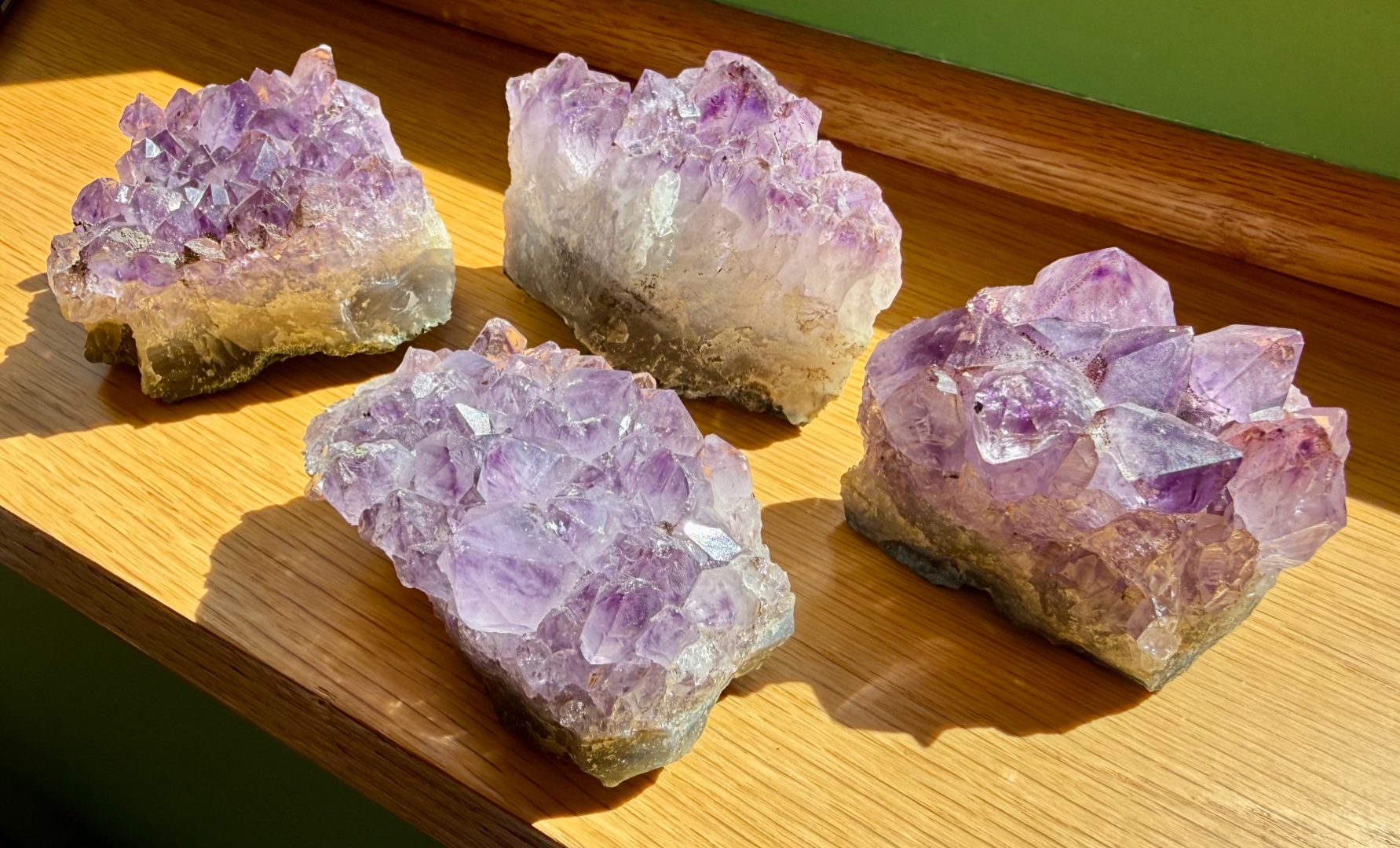 4-Amethyst Crystal Clusters