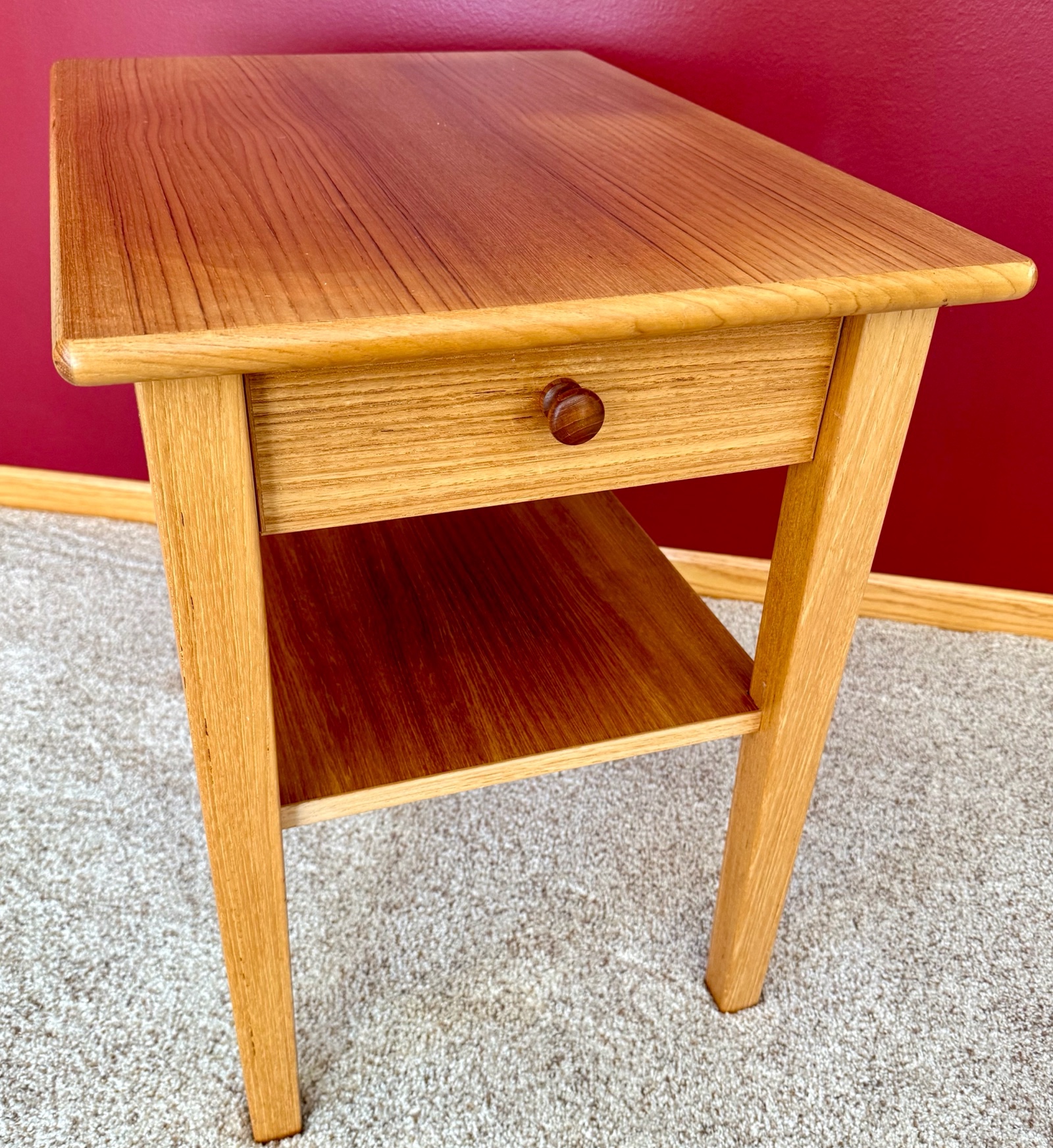 Contemporary Oak Nightstand