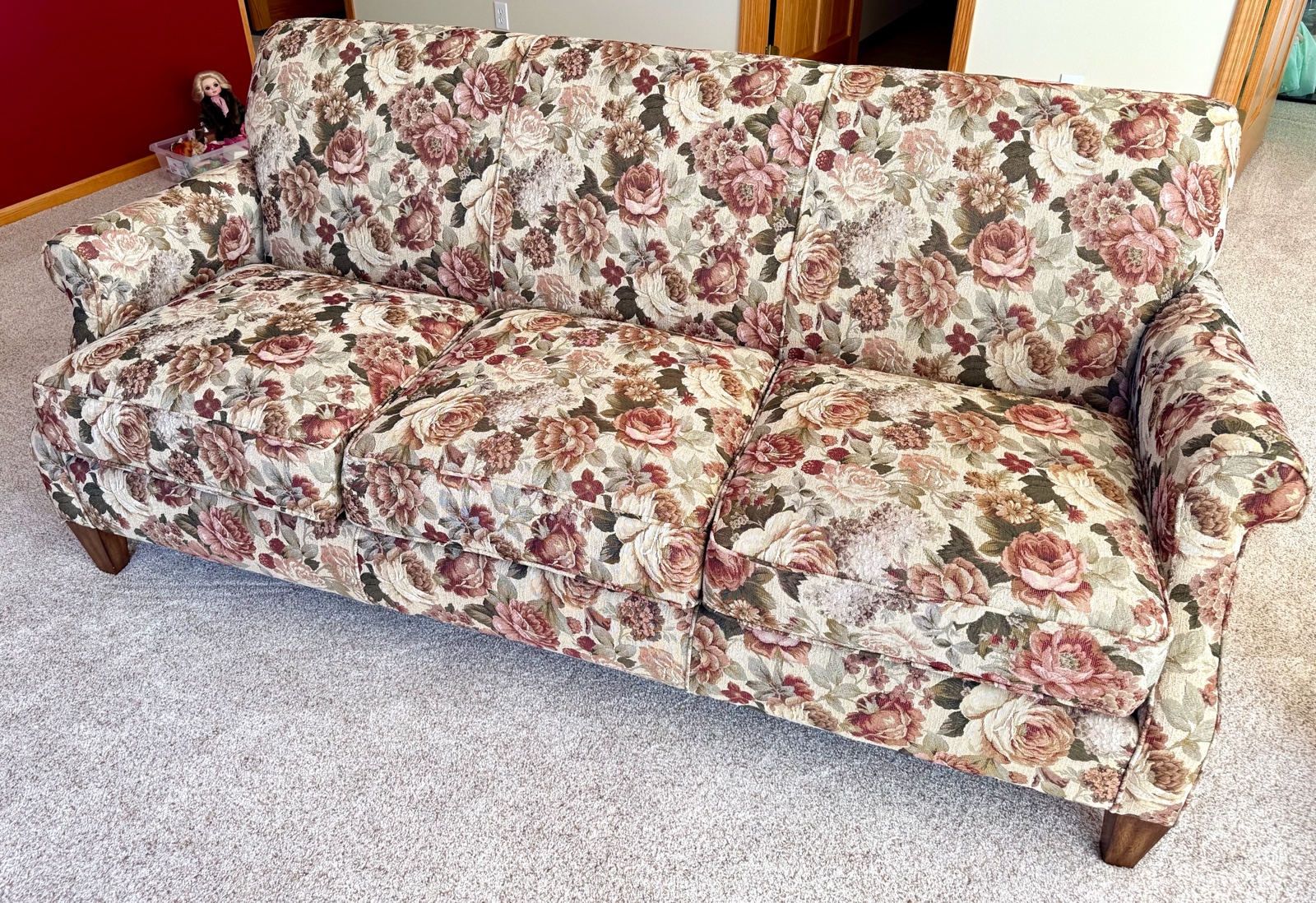 Floral Patterned 3-Seat Sofa