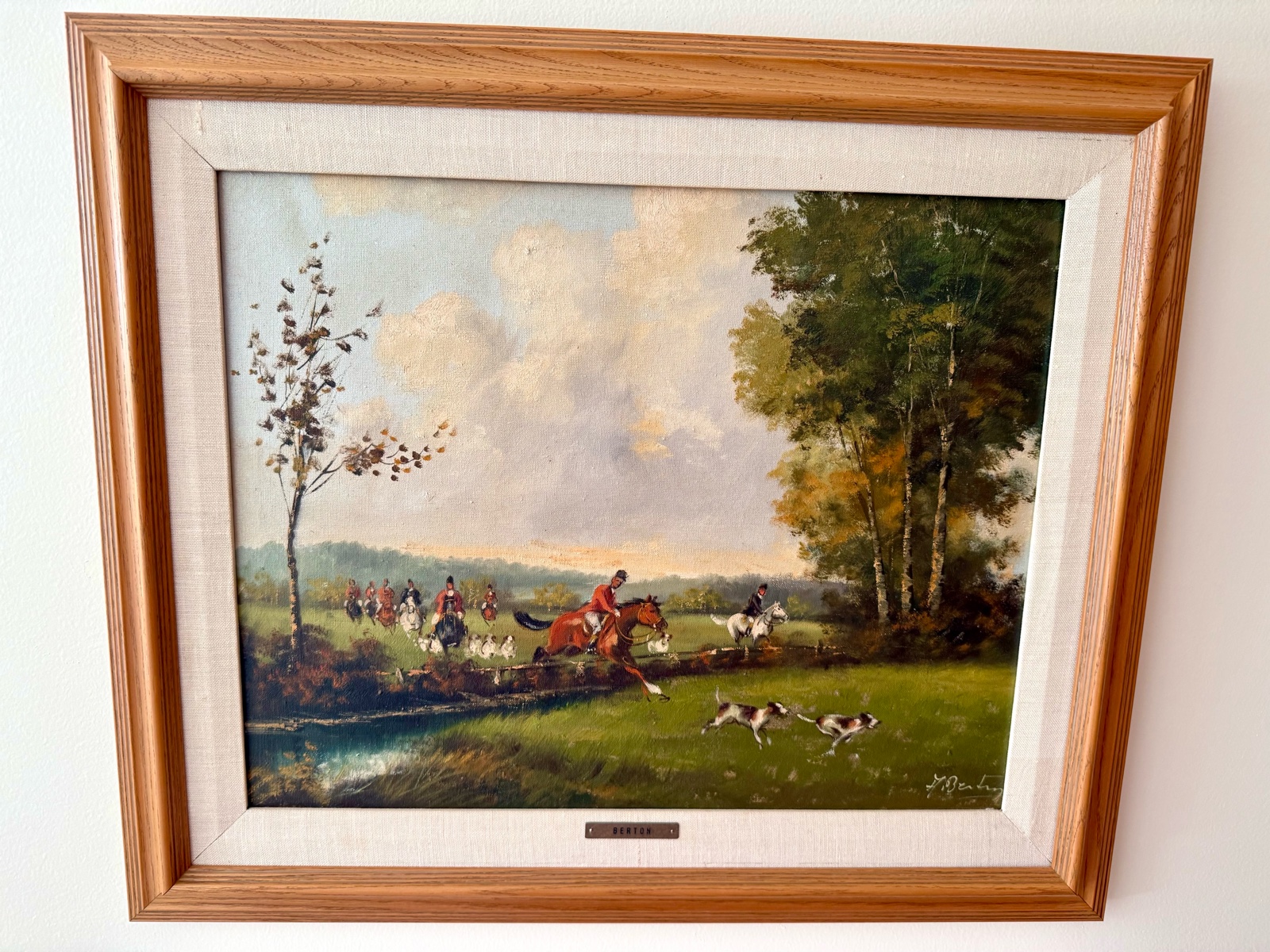 English Fox Hunt Oil Painting Print