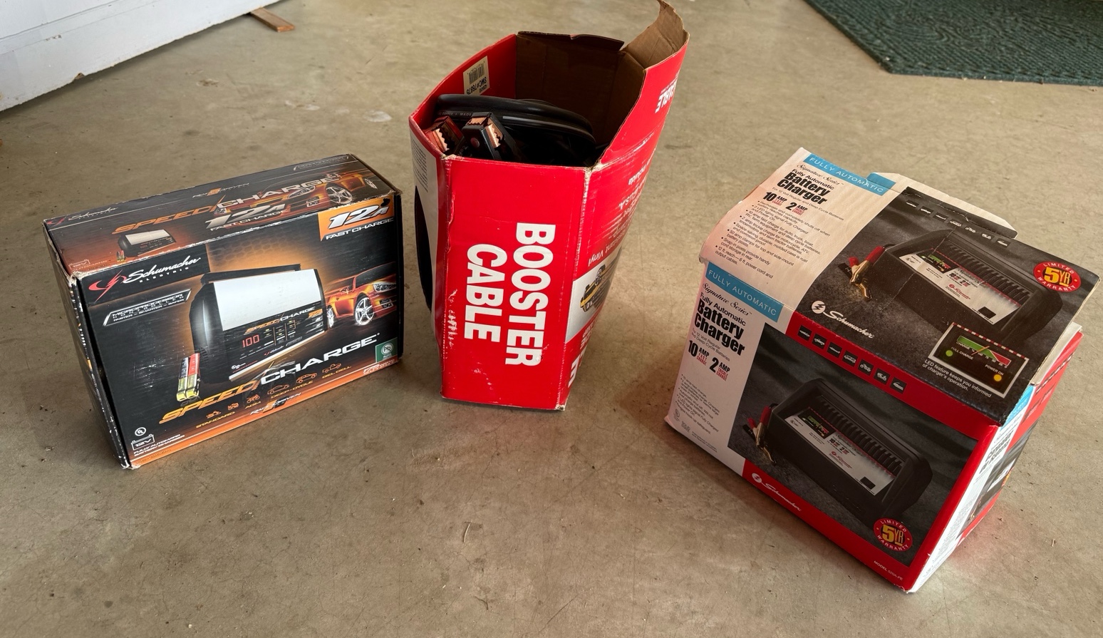 Battery Chargers w Jumper Cables