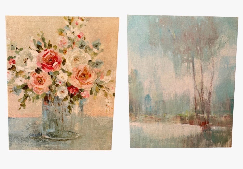 Pair of Beautiful Canvas Artwork