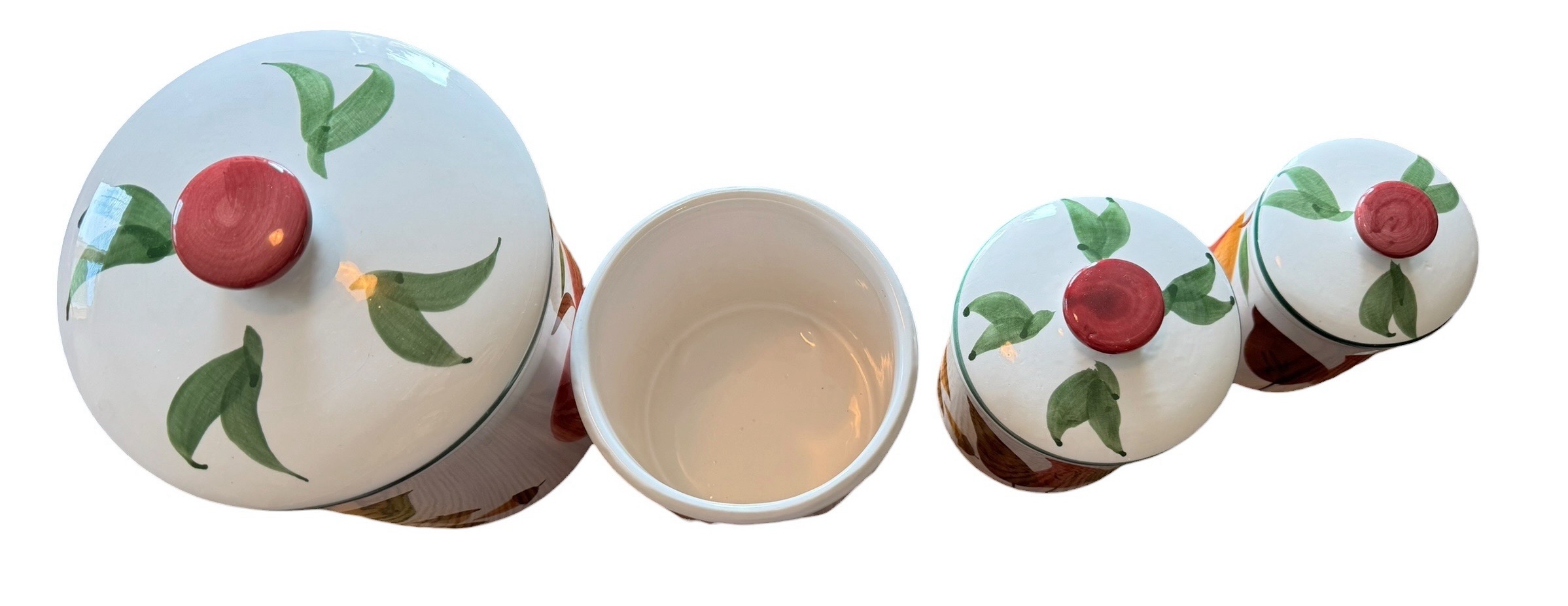 Set of 4 Watt Pottery Canisters