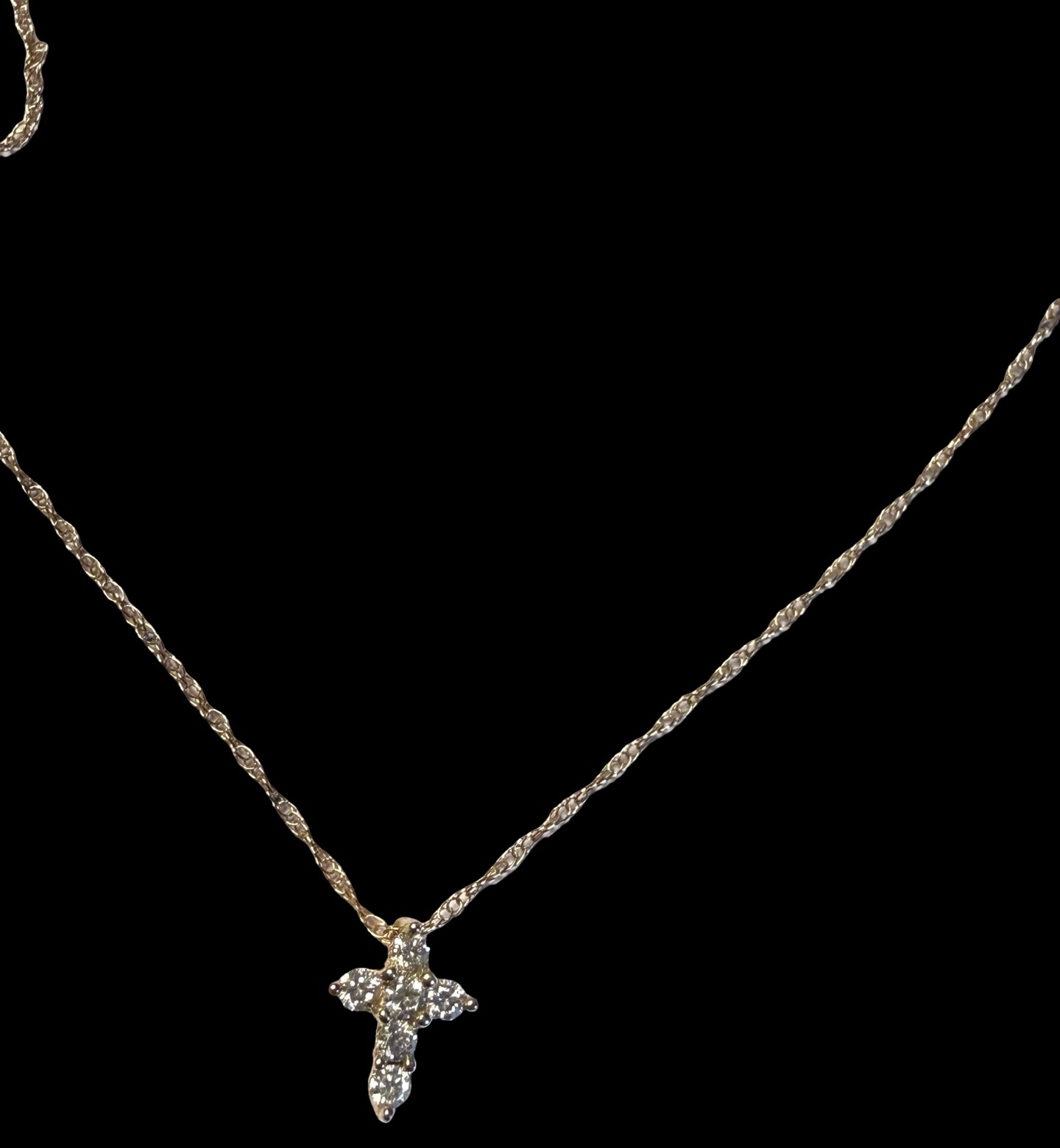 Ross Simmons Dainty 10K Cross Necklace
