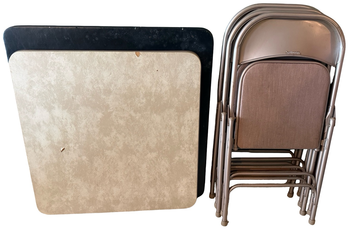 Two Card Tables & 4 Chairs