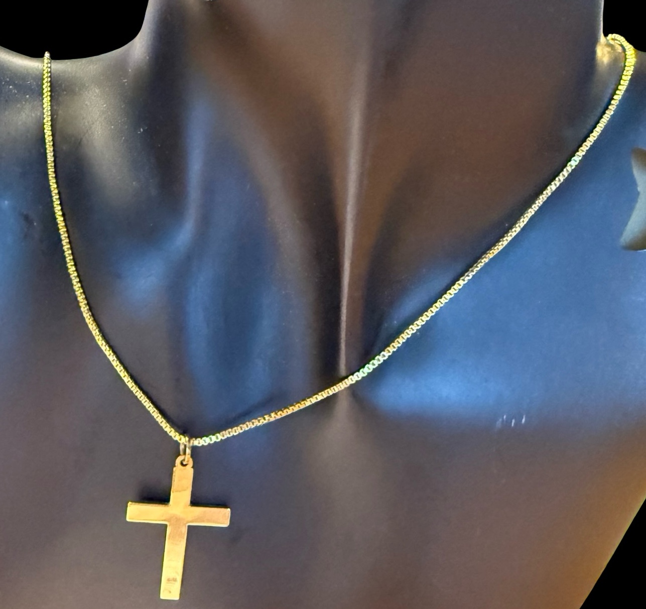 Large Cross Necklace - 14K Chain