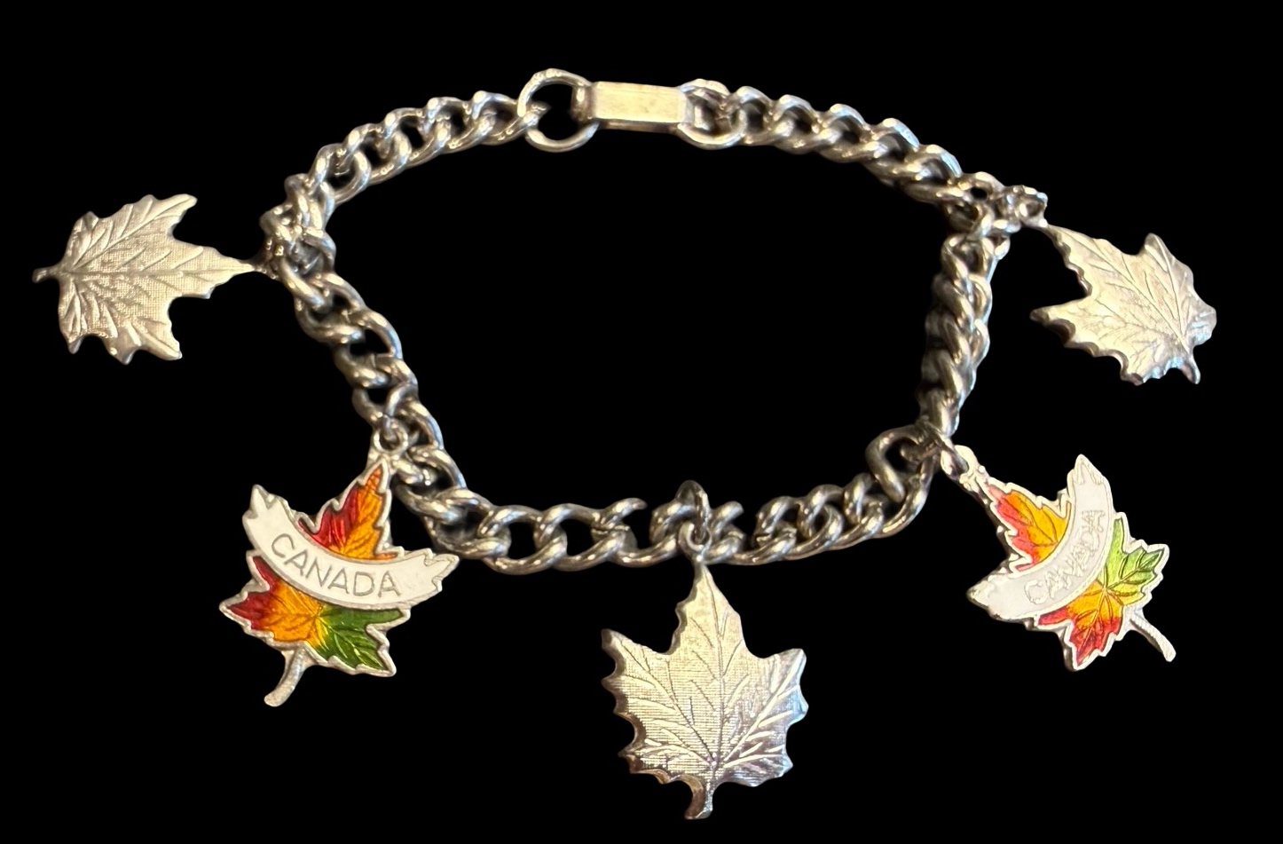 Canada Maple Leaf Charm Bracelet