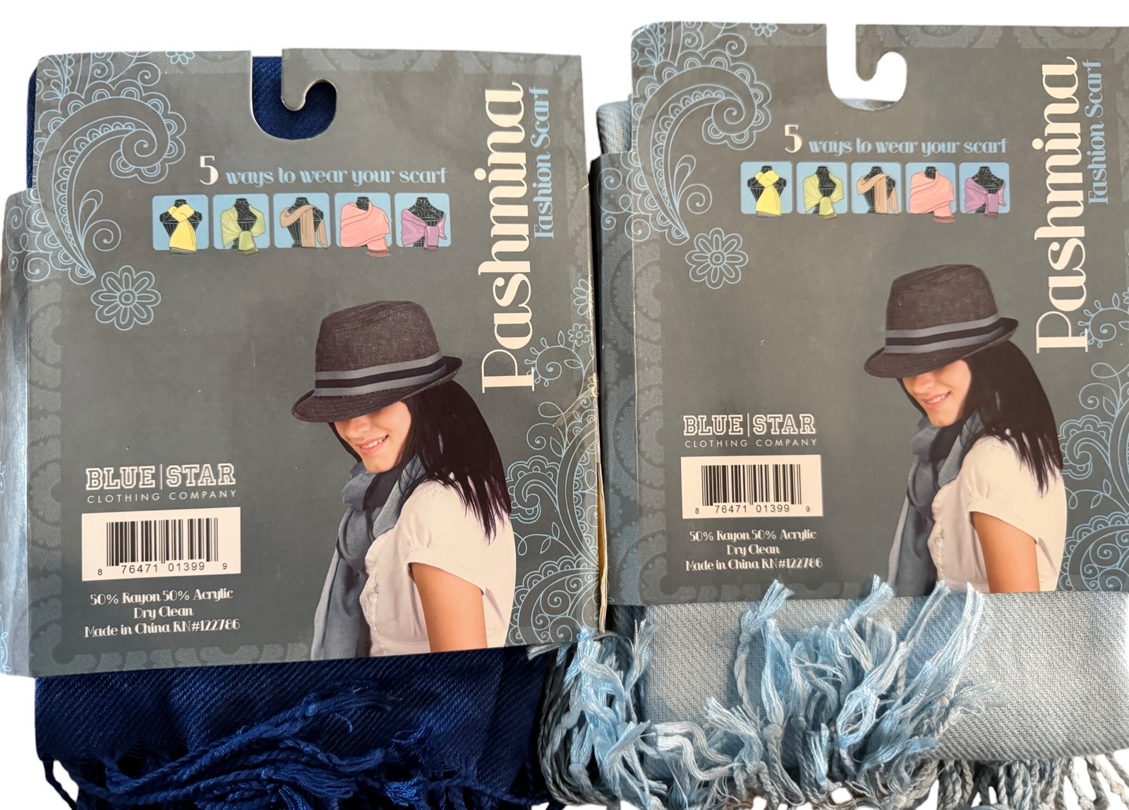 Two Pashmina Fashion Scarfs