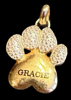 14K Gracie Paw Print Pendant