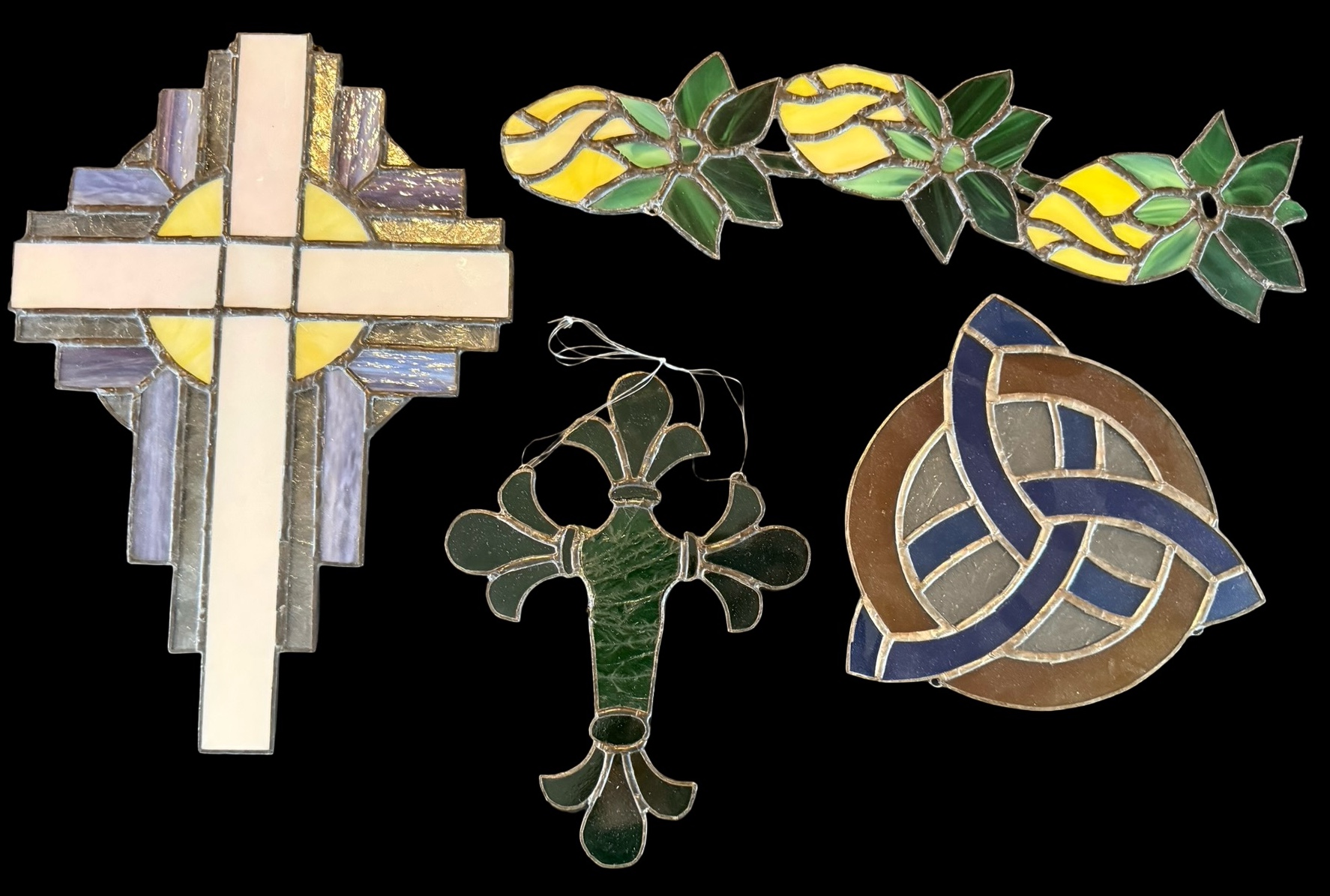 Four Stained Glass Art Pieces