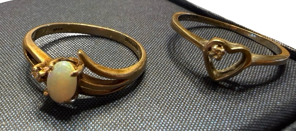 Two 10k Size 6 Rings