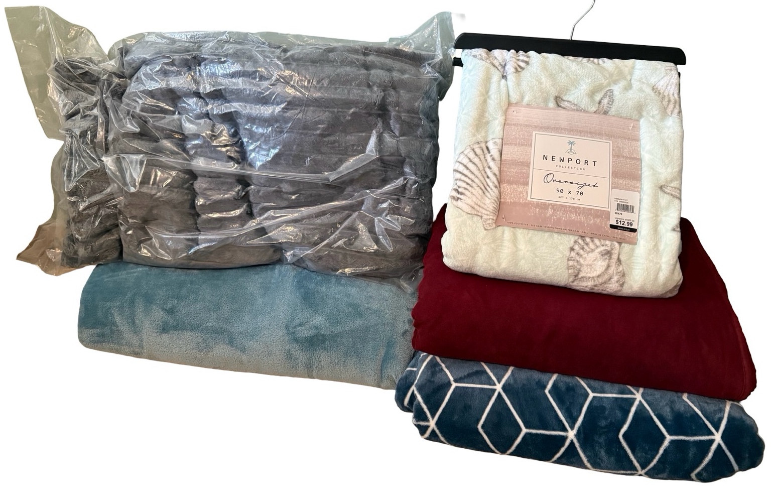 Five Brand New Throw Blankets