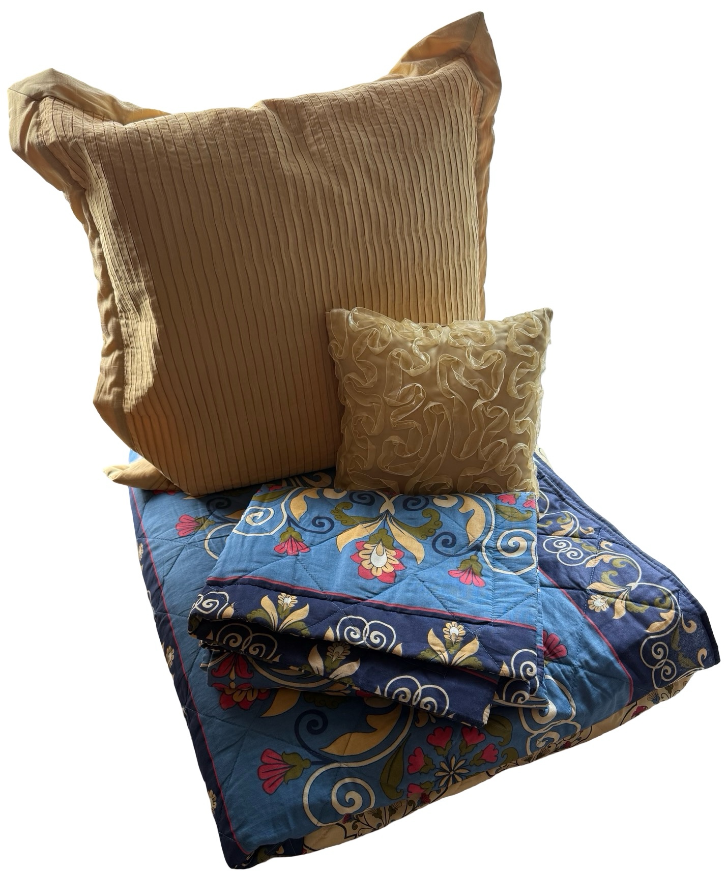 Blue & Yellow King Size Comforter Set