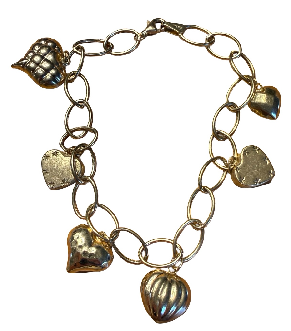 14k Heart Charm Braclet