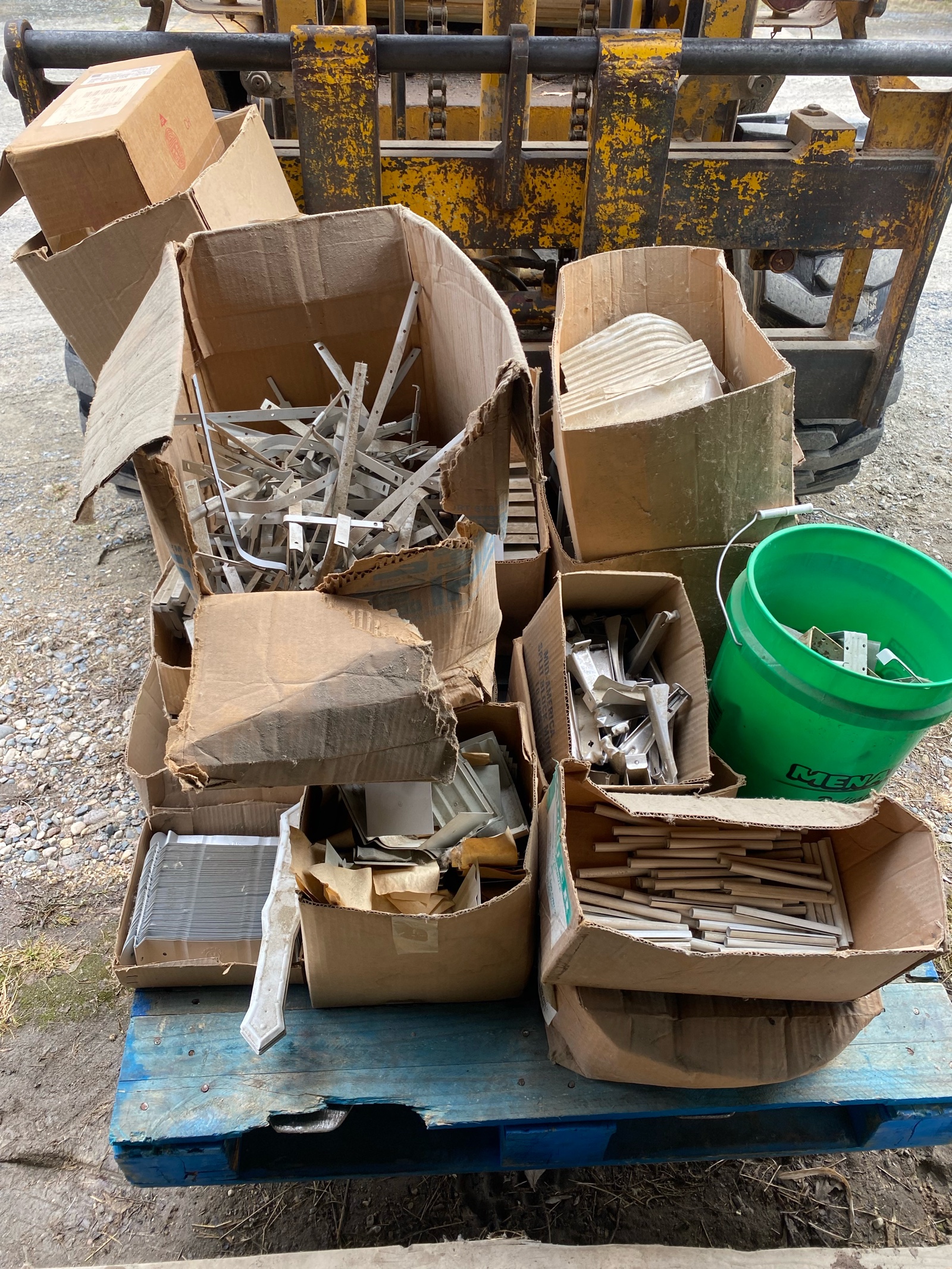 white metal gutter accessories