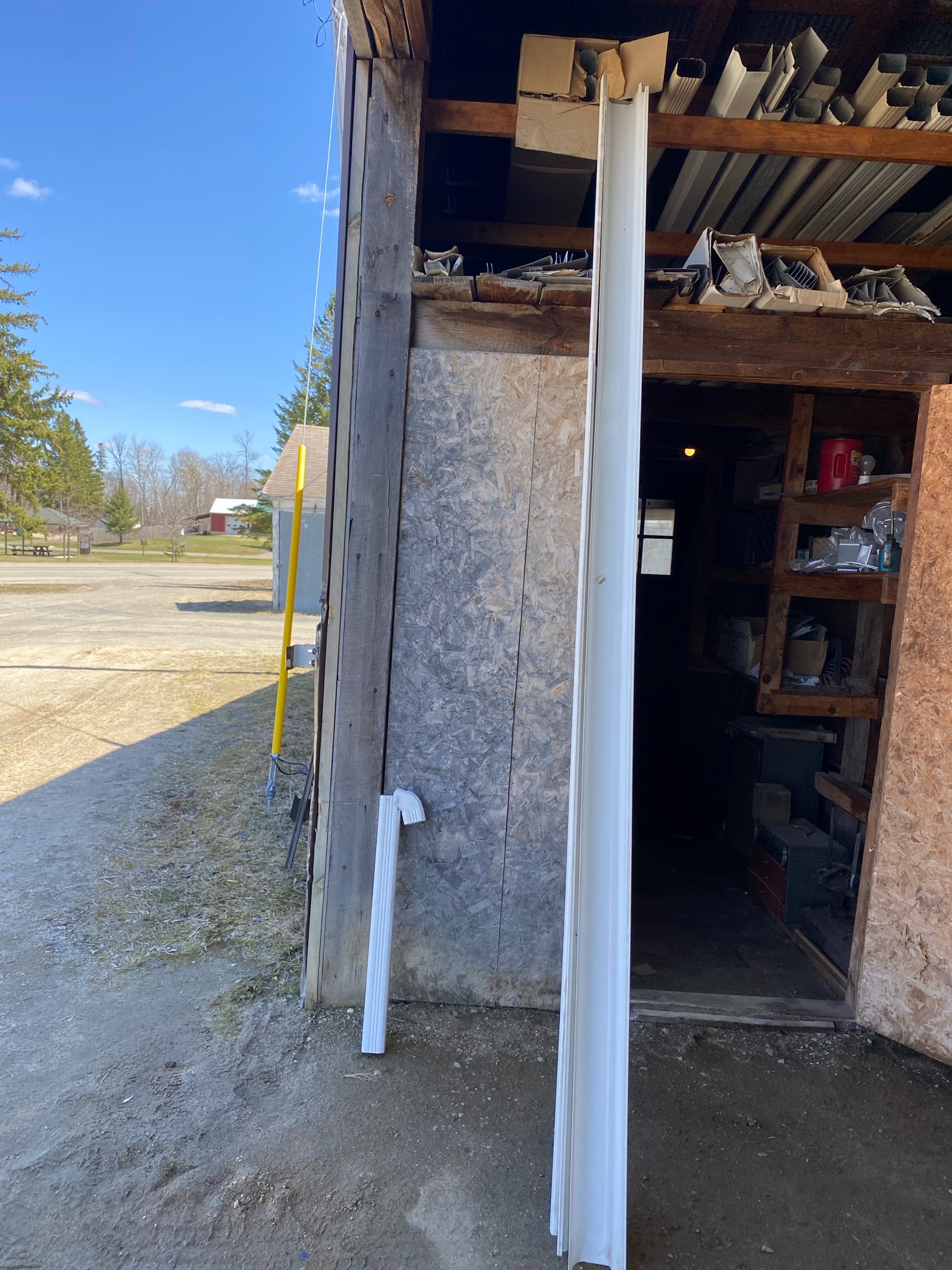 white pvc gutter
