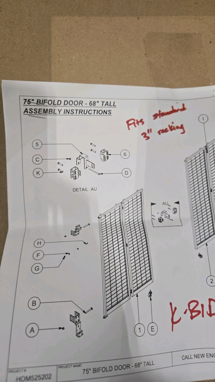Security Bi Fold Door for Retail Display