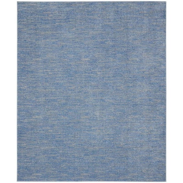 HomeRoots Blue, Gray 10 ft. x 14 ft. Woven Polypropylene IndoorOutdoor Area Rug