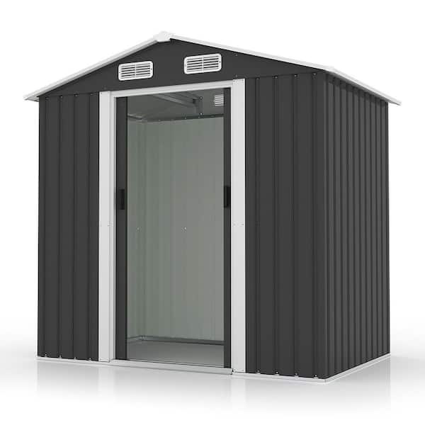Karl home 6 ft. W x 4 ft. D Metal Garden Storage Shed with Sliding Door (24 sq. ft. )