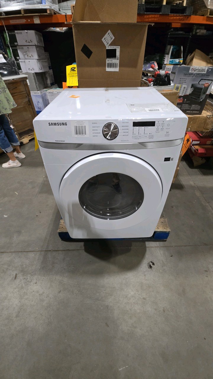 Samsung 7.5 cu. ft. Vented Stackable Electric Dryer in White with Sensor Dry