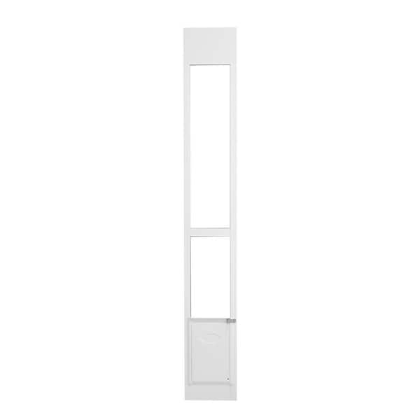VEVOR 8.25 in. x 12.25 in. M White Pet and Dog Patio Door Insert for 76 in. to 81 in. Aluminum Sliding Glass Door