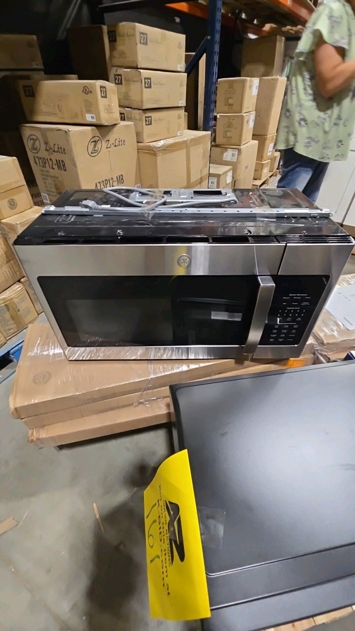 GE 1.9 cu. ft. Over-the-Range Microwave in Stainless Steel with Steam Clean, Melt Feature, and Sensor Cooking Controls