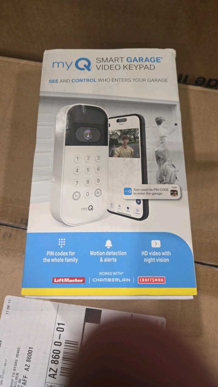 Chamberlain myQ Smart Secure Wireless Video Keypad Garage Door Opener Remote