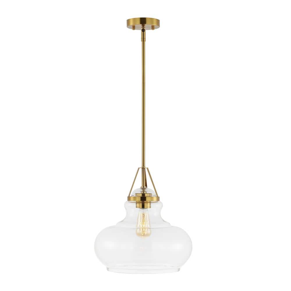 Salud 4-Watt 1-Light Clear Pendant Light with Glass Shade