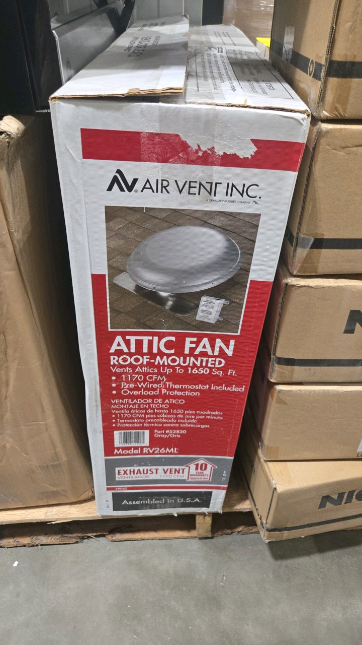 AIR Vent 53830 Roof Mounted Power Attic Ventilator