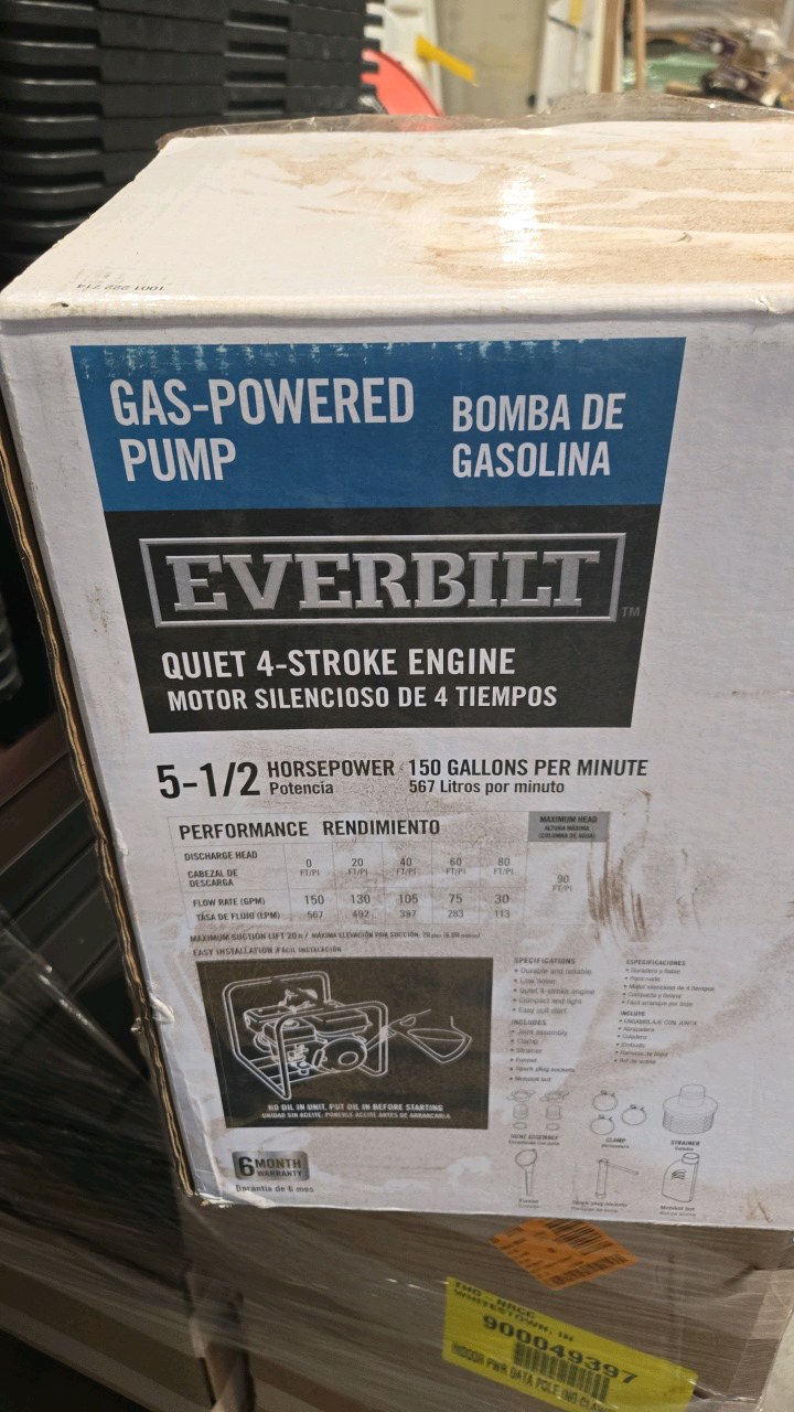 Everbilt 5.5 HP Gas-Powered Utility Pump