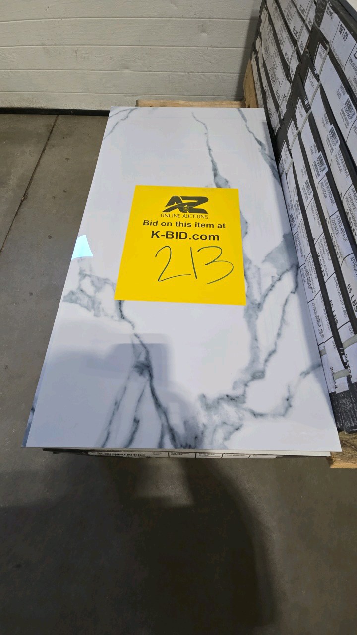 MSI Carrara Azul 16 in. x 32 in. Polished Porcelain Marble Look Floor and Wall Tile (57 sq. ft.)