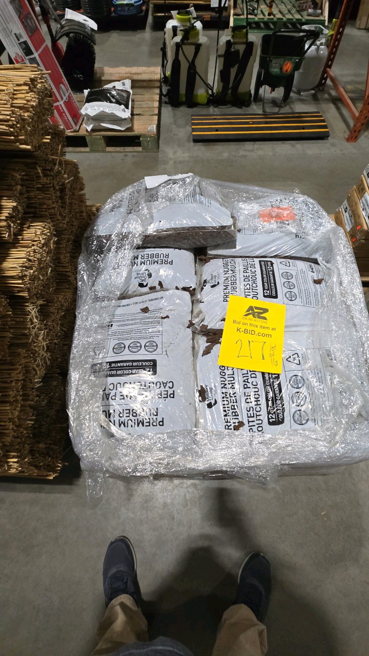 (16) Bags of Rubber Mulch Nuggets