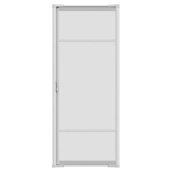 Weather Star 36 in. x 96 in. Brisa White Tall Retractable Screen Door
