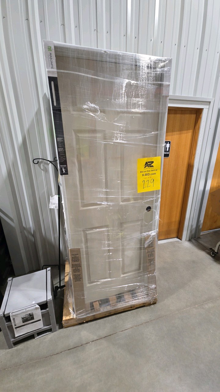 (6) Masonite 32 in. x 80 in. 6 Panel Left-Handed Primed Composite Solid Core Single Prehung Interior Door 4-916 in. Flat Jamb