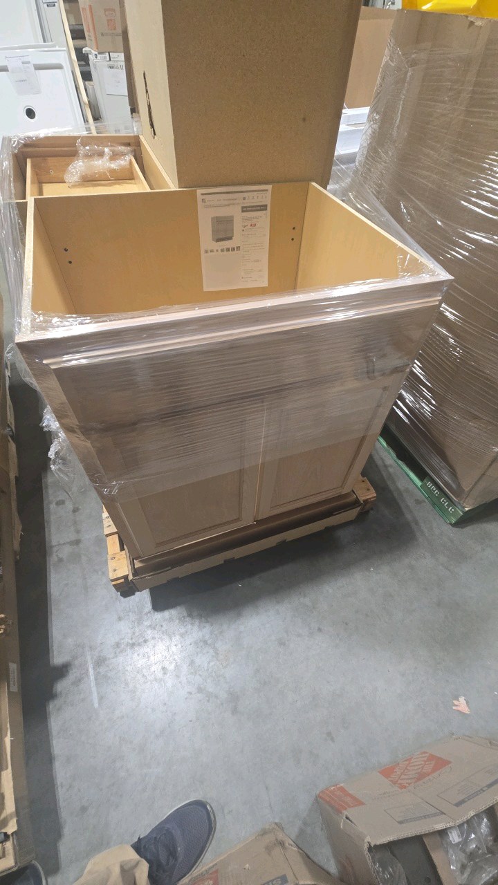 3 unfinished cabinets