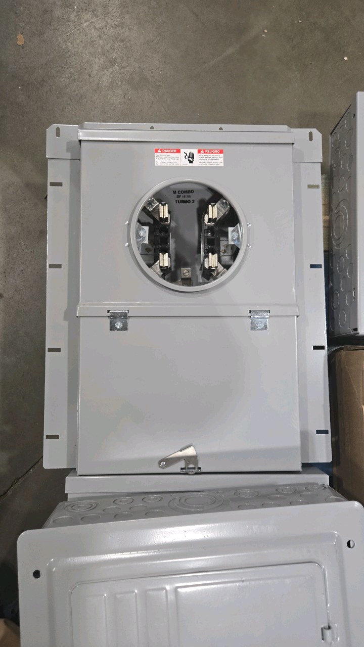 Siemens 100 Amp 10-Space 20-Circuit Overhead Flush Meter Combo Load Center