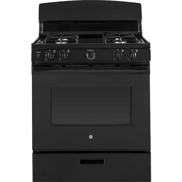 GE 30 in. 4.8 cu. ft. Freestanding Gas Range in Black