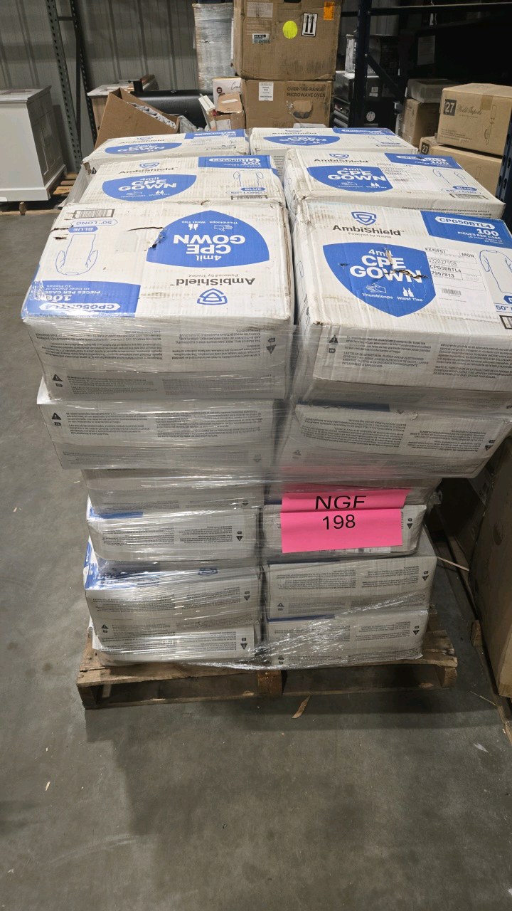 Polyethylene Gowns - Blue Pallet of 36 cases 3600