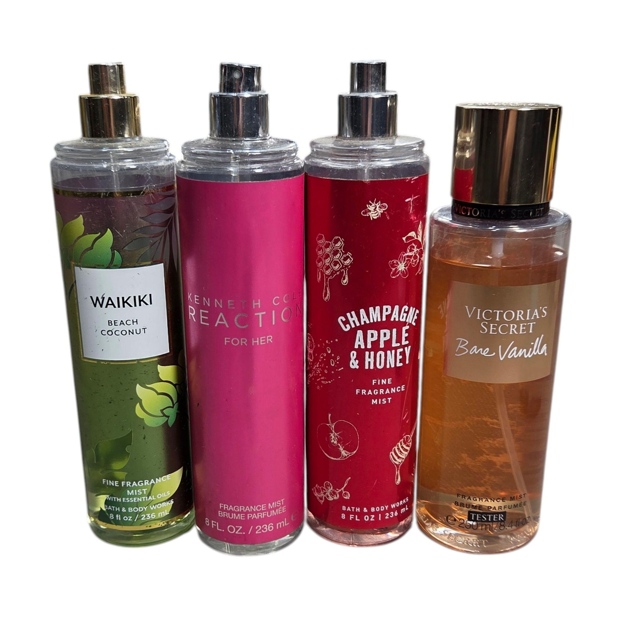 Fragrance Mist Lot - Victorias Secret Bare Vanilla, Bath & Body Works, Kenneth Cole