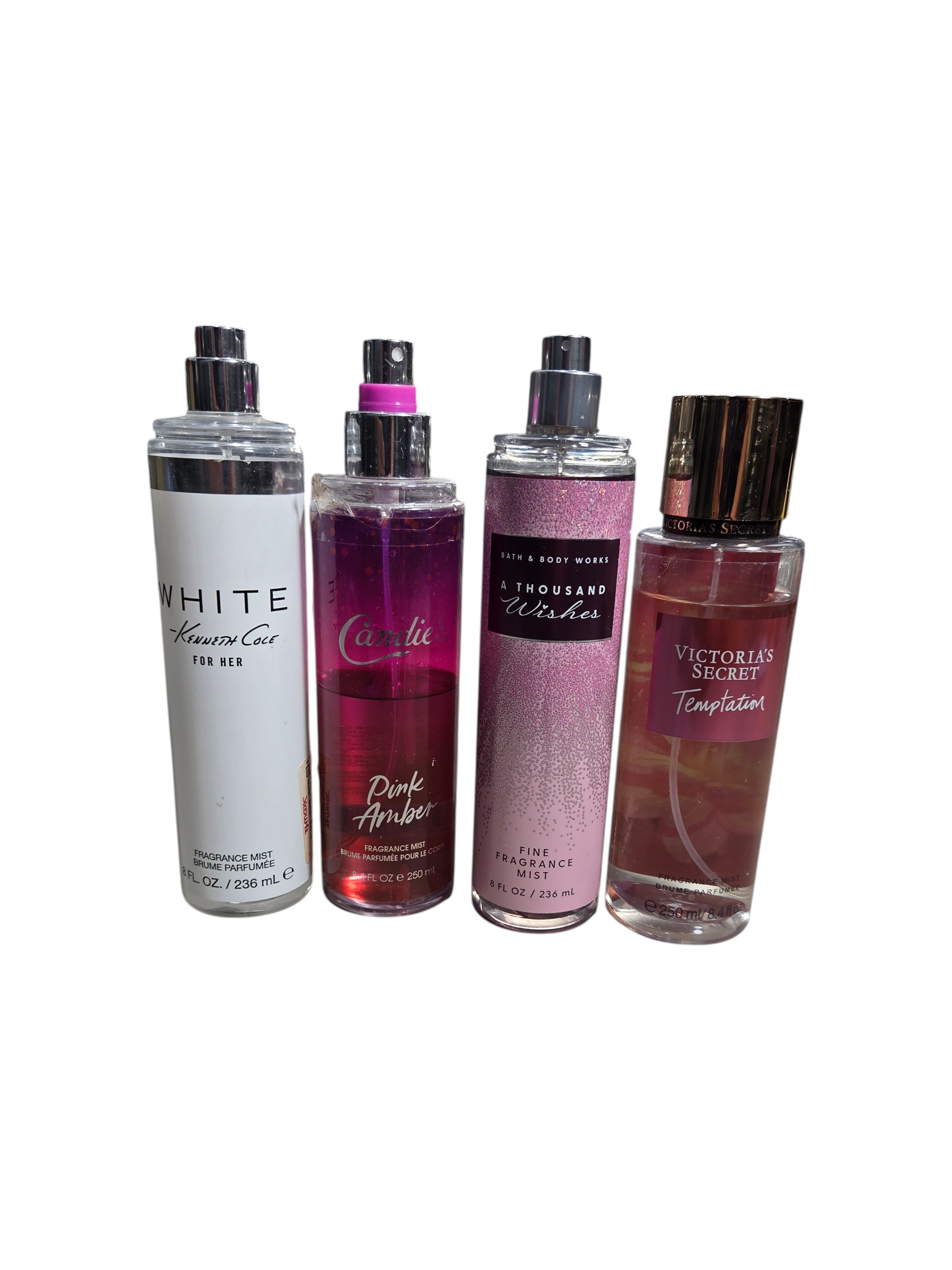 Fragrance Mist Lot - Victorias Secret Temptation, Bath & Body Works, Kenneth Cole, Candies