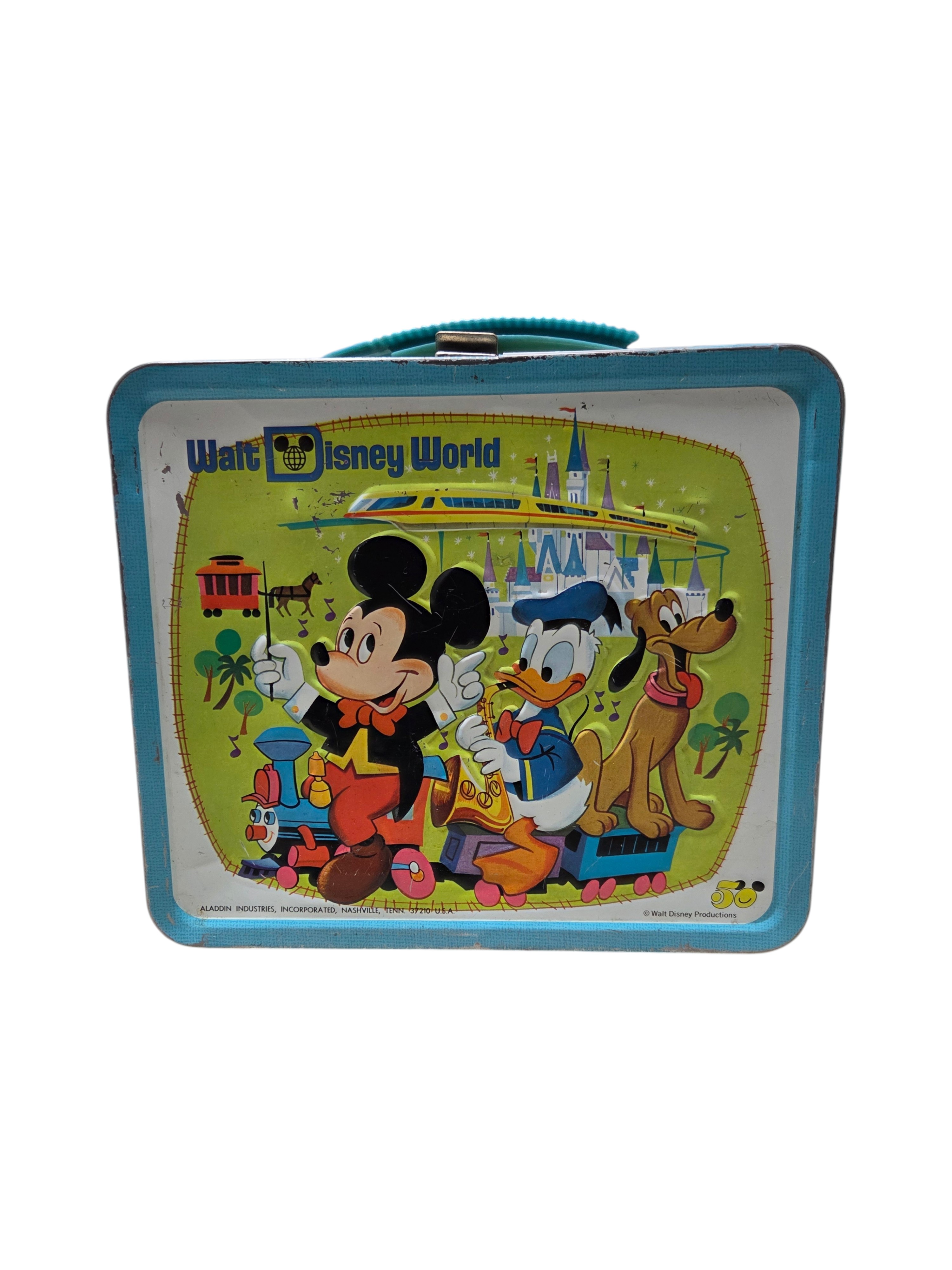 Vintage Walt Disney World Metal Lunch Box Aladdin Industries Disney Characters