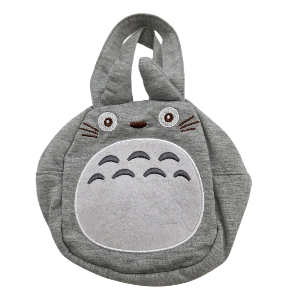 My Neighbor Totoro Small, Gray, Cloth, Zippered Purse Hand Bag