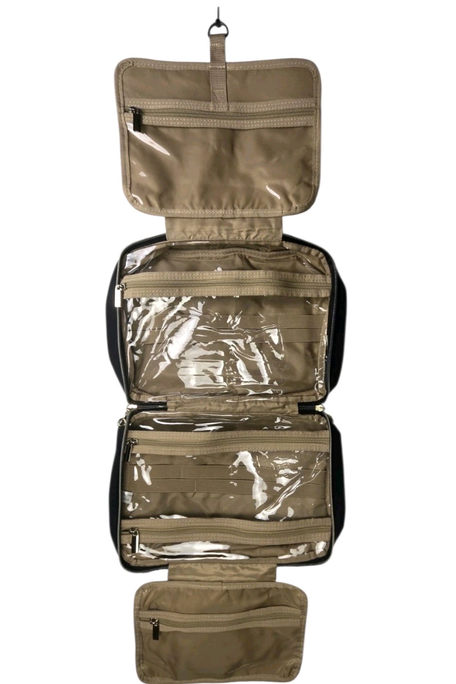 Black Bagsmart Travel Toilety Makeup Cosmetic Bag With Hanging Hook