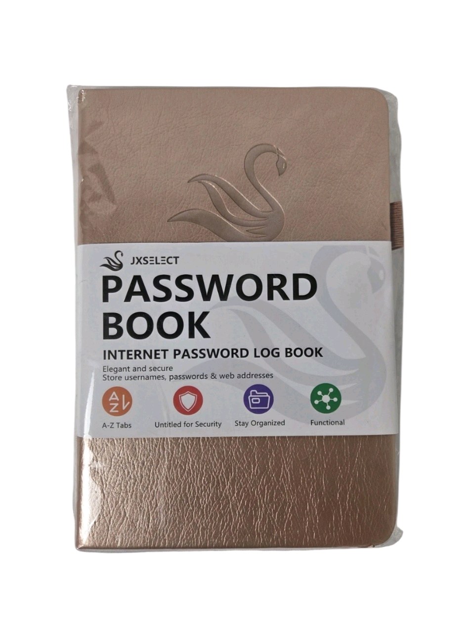 NEW Password Book with Alphabetical Tabs - Hardcover Password Book Rose Gold