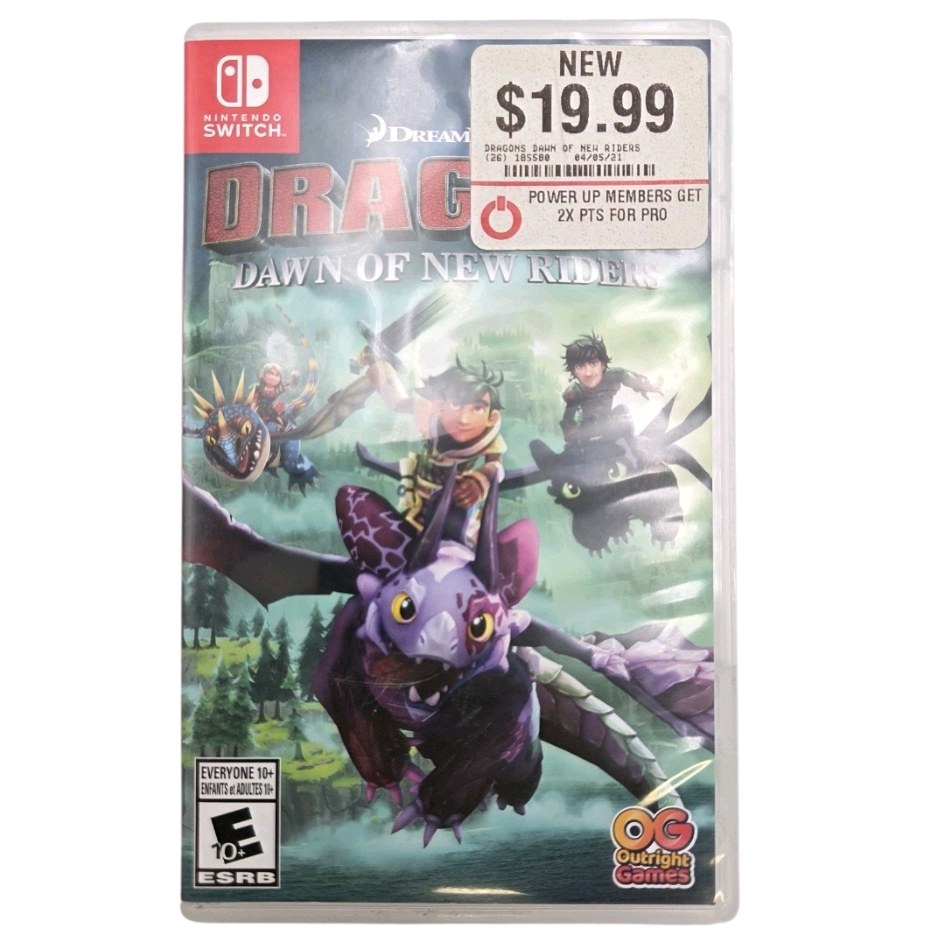 Dreamworks Dragons Dawn of New Riders Nintendo Switch Game in Case