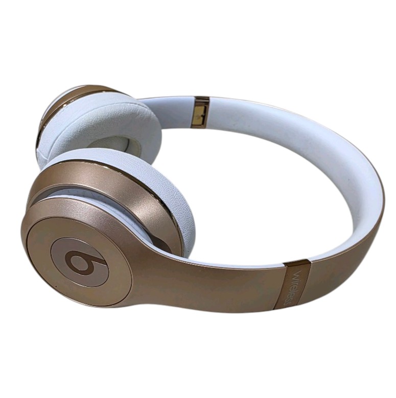 Beats Solo Wireless GoldWhite Headphones w Case & Cables
