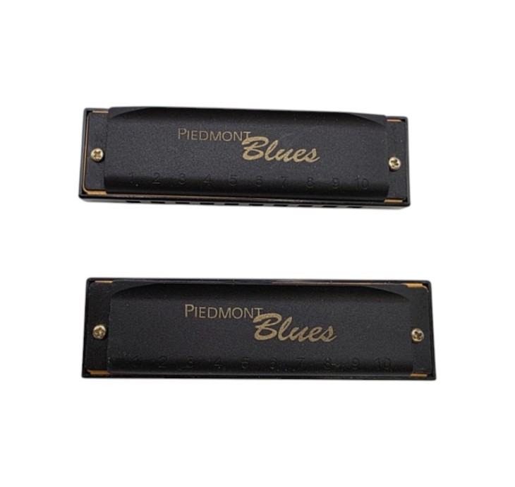 Lot of 2 Hohner Piedmont Blues Diatonic Harmonicas 10 Hole